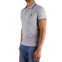 Short sleeve polo border with embroidered logo
