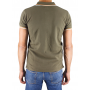 Short sleeve polo border with embroidered logo