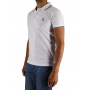Short sleeve polo border with embroidered logo
