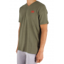 Kurzarm T-Shirt V-Ausschnitt Logo Gum