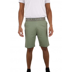 Short bande uni en coton short kaki aleghro cerruti 1881