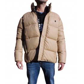 Doudoune gomme courte hiver Doudoune en gomme sans capuche beige