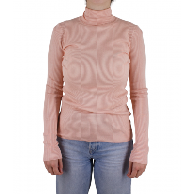 Col roulé pour femmes rose clair  en nylon et en viscose