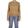 pull col rond femme camel