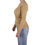 pull col rond femme camel