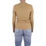 pull col rond femme camel