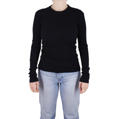 pull col rond femme noir