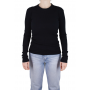 pull col rond femme noir