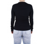 pull col rond femme noir