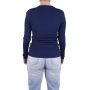 pull col rond femme bleu marine