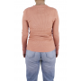 pull col rond femme rose