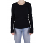 pull col v femme noir