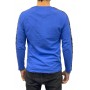 T shirt homme manches longues bleu