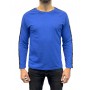 T shirt homme manches longues bleu