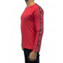 T shirt homme manches longues rouge