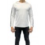 T shirt homme manches longues blanc