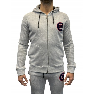 Pull à capuche pour homme gris