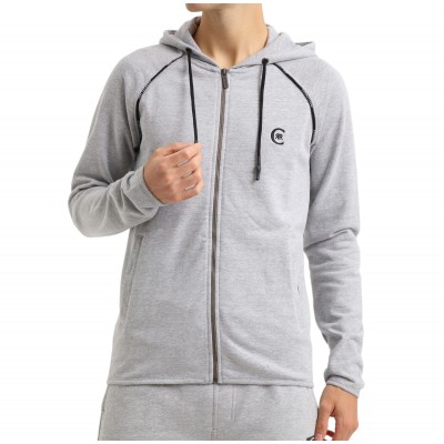 ZIP-Sweatshirt-Logo mit gesticktem Hoodie