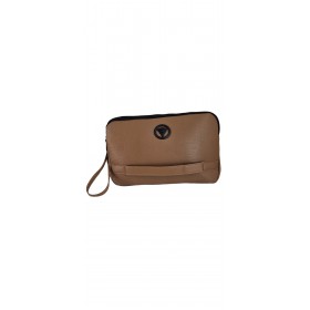 Pochette imperméable pochette marron face
