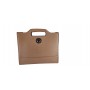 sac ordinateur marron face