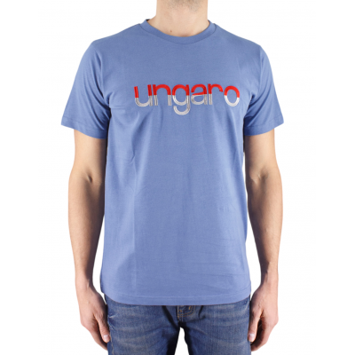 PLAIN COL CLOSE EMBROIDERED LOGO T-shirt