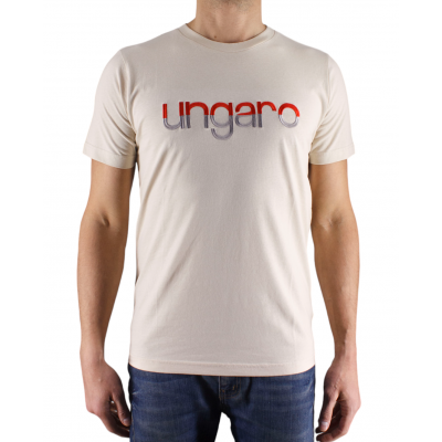 PLAIN COL CLOSE EMBROIDERED LOGO T-shirt