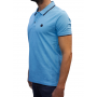 Polo bleu ciel cerruti profil