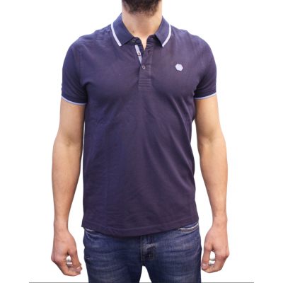 Polo bleu marine cerruti face