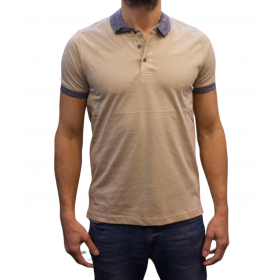 Polo manches courtes col gris Polo manches courtes col gris
