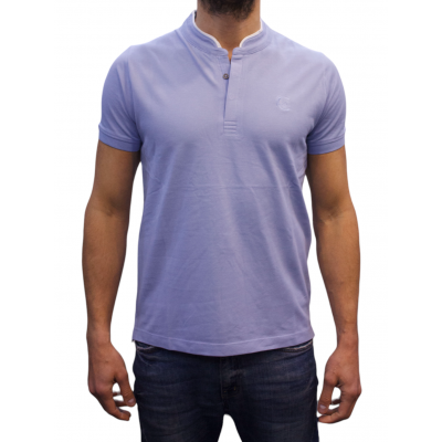 Man polo CERRUTI 1881 Firenza 100% cotton with MAO collar, short sleeves and discreet logo. An elegant model available in many