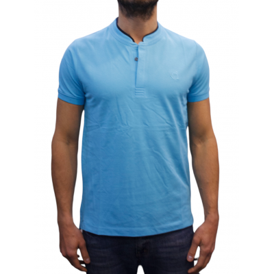 Man polo CERRUTI 1881 Firenza 100% cotton with MAO collar, short sleeves and discreet logo. An elegant model available in many