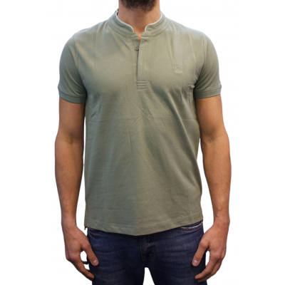 Man polo CERRUTI 1881 Firenza 100% cotton with MAO collar, short sleeves and discreet logo. An elegant model available in many
