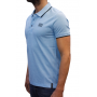 Polo cerruti bleu clair profil