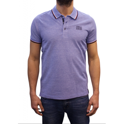 Short sleeve polo chiné