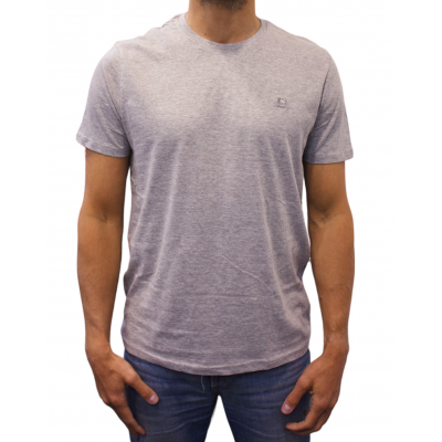 t-shirt col rond gris face