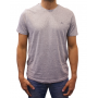 t-shirt col rond gris face