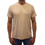 t-shirt col rond beige face