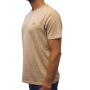 t-shirt col rond beige profil