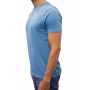 t-shirt col rond bleu clair profil