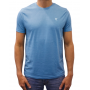 t-shirt col rond bleu clair dos