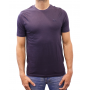 t-shirt col rond bleu marine face