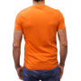 t-shirt col V orange dos