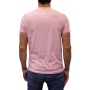 t-shirt col V rose dos