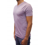 t-shirt col V violet profil