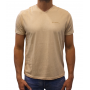 t-shirt col V beige face