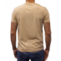 t-shirt col V beige dos