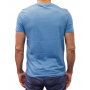 t-shirt col V bleu clair dos