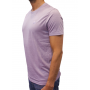 t-shirt col rond violet profil