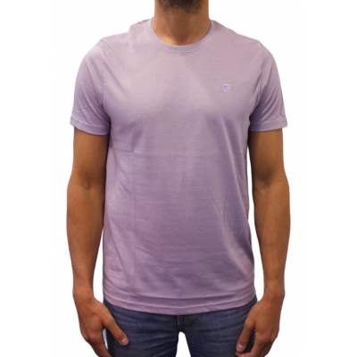 t-shirt col rond violet face