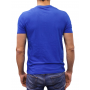 t-shirt col V bleu roi dos